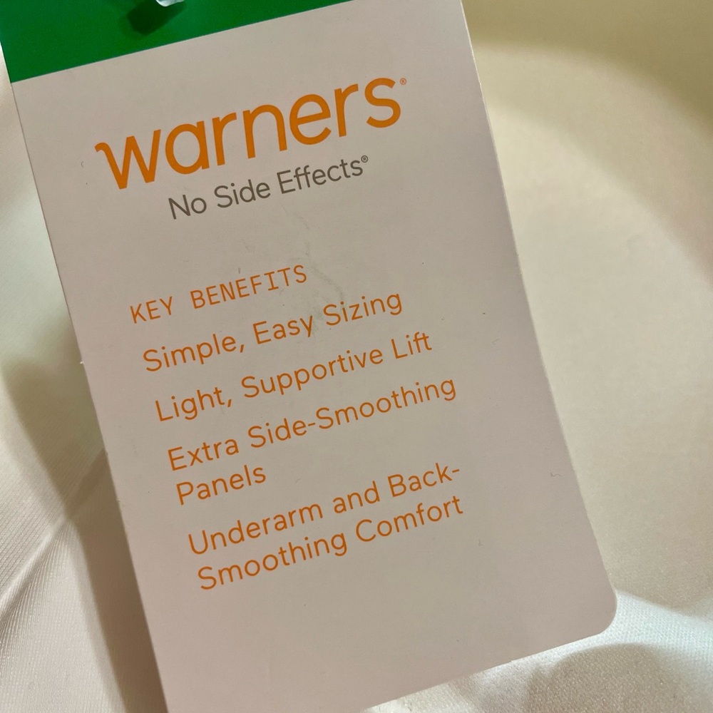 NWT Warner's White No Side Effects T-shirt Bra size Large - Picture 11 of 12